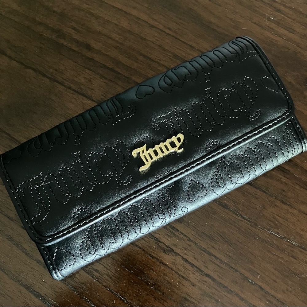 Juicy Couture Black Embossed Wallet